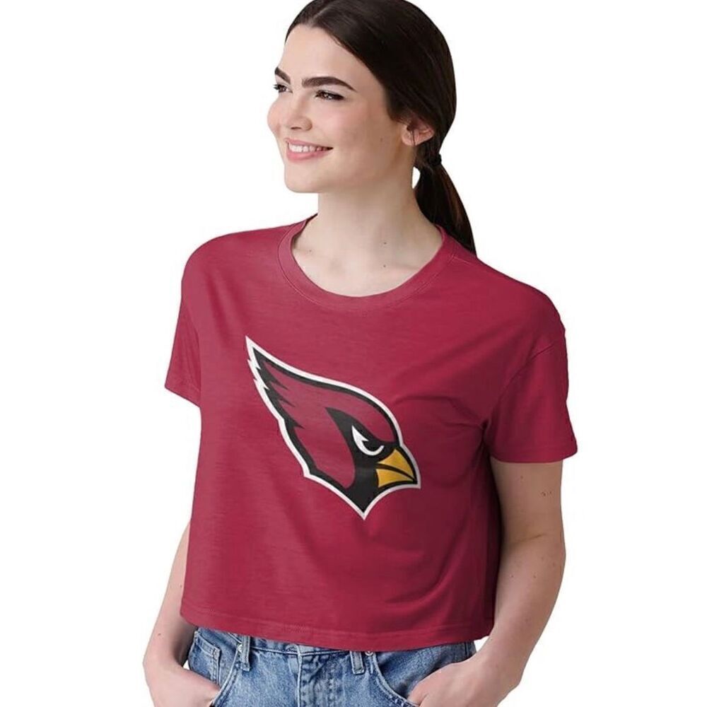 FOCO NFL Team Logo Ladies Fashion Crop Top Shirt